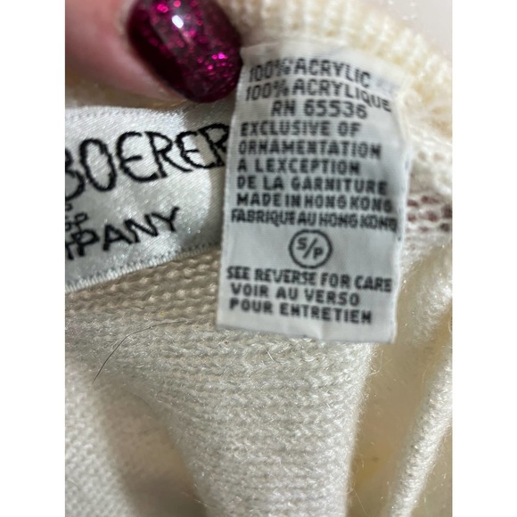 Vintage Bonnie Boerer Ivory Sweater Small - Picture 5 of 6